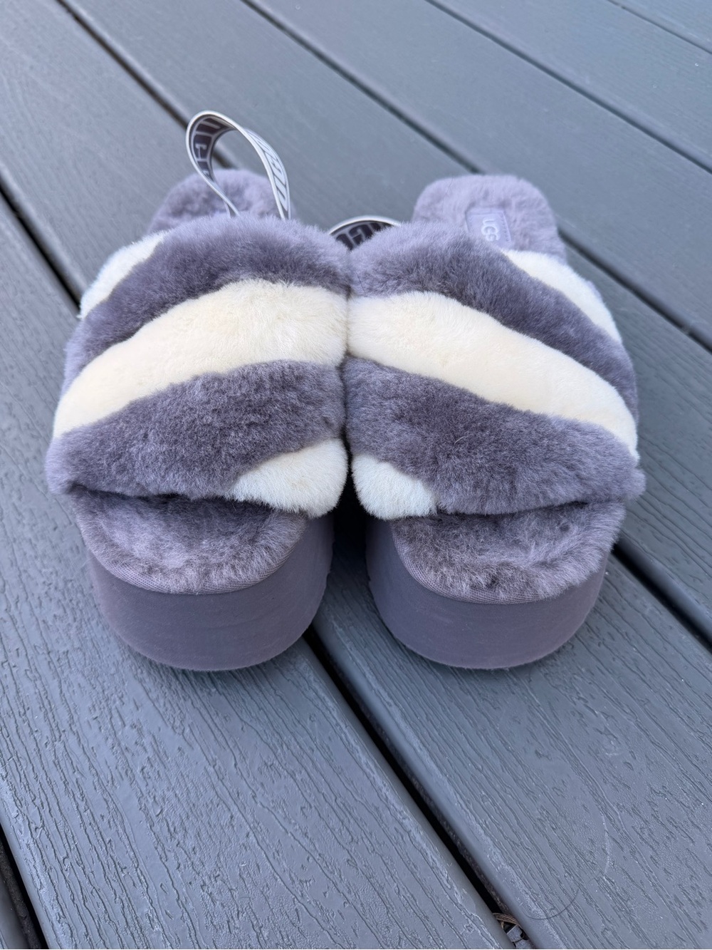 UGG Disco Stripe Slides - Picture 1 of 6